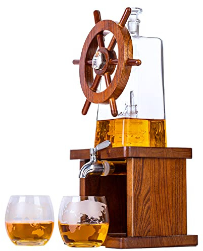 Jillmo Whiskey Decanter Sets for Men, 1250ml Liquor Decanter Gifts for Men