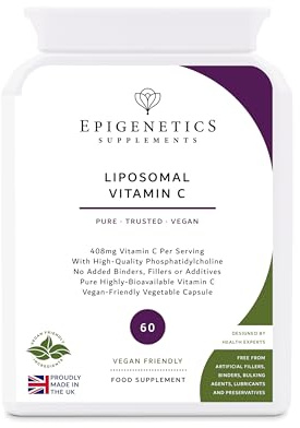 Liposomal Vitamin C | Most Bioavailable Highly-Absorbable Vitamin C for Immune System Support | 60 Vegan Friendly Capsules UK Made | Logn 2 Month Supply