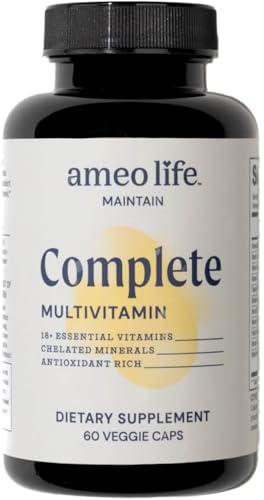 Daily Multivitamin for Adult Men & Women – Chelated Multivitamins with Zinc, Biotin, Iodine, Chromium, Manganese & Vitamins A, B6, B12, C, D, E – Complete Immune & Energy Support – 60 Capsules