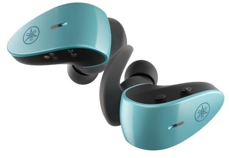 Yamaha TW-ES5A True Wireless Sport Earbuds with Bluetooth 5.2, IPX7 Waterproof, Secure Fit, Premium Sound, Qualcomm CVC Clear Voice Capture, Listening Care and Ambient Sound (Green)