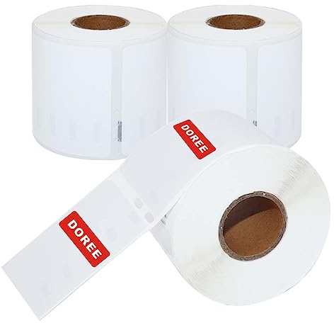 Doree 3 rullar 99014 54 mm x 101 mm 660 fraktetiketter/namnskyltar (stor) självhäftande etiketter kompatibla med DYMO S0722430 för LabelWriter 450-serien och 4XL