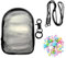 NHQZ Transparenter Rucksack,Rucksack mit Schulterriemen und Schnalle,Labobo Schutz,Puppen-Rucksack,keychain,anhänger,Labobo Puppenzubehör (Schwarz)
