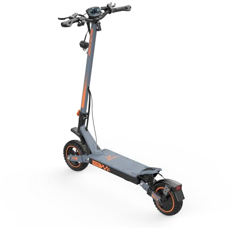 Iwafo Is2 Pro Monopattino Elettrico Adulto, Motore Potente, Lunga Autonomia Di Crociera, Un Display Ad Alta Definizione, Controllo Tramite App, E Pneumatici Pieni Da 10 Pollici