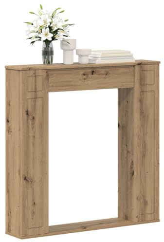 vidaXL Eldstadsram Artisan-ek 100 x 20 x 100 cm Konstruerat trä