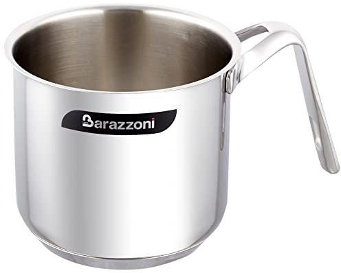 Barazzoni, My Pot, Bollilatte ø12cm, Acciaio Inox 18/10, Capacità 1,25lt, Triplo fondo adatto anche per Induzione, Made in Italy