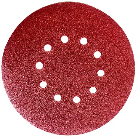 Schleifpapier 225 mm 10 Loch Körn. 40-180 Schleifblatt mit Klettbelag für Trockenbauschleifer Winkelschleifer (30 Stk Körn. 40-180 je 5 Stk.)