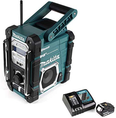 Makita DMR 112 RT1 Akku Baustellen Radio 7,2-18V Bluetooth DAB+ + 1x 5,0Ah Akku + Ladegerät