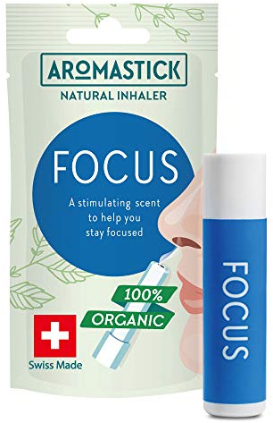 AromaStick Focus Aromatherapy Nasal Inhaler, Essential Oils, 0.8 ml