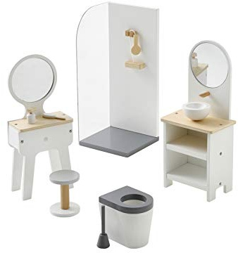 VERTBAUDET Mobilier de Salle de Bain pour poupée Mannequin en Bois Blanc TU