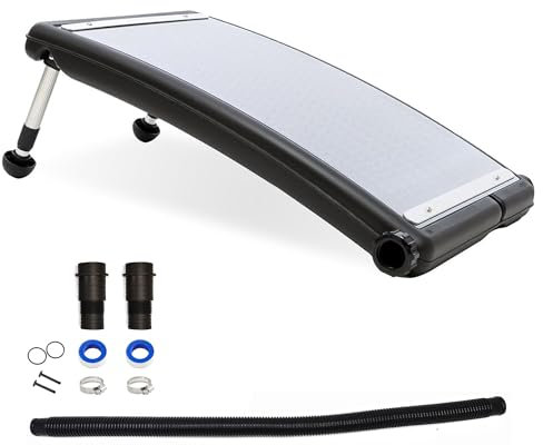 MaxxToys Panel Solar Portátil de Calefacción para Piscinas - Panel Solar para Camping con Conexión de 38mm de Diámetro - Calentador Solar de Piscinas Interior Exterior con Altura Ajustable 75x62x12cm