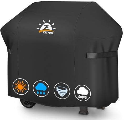 Zettum 7138 Grillöverdrag 121 cm, grillöverdrag för Weber Spirit 200-seriens gasolgrill, slitstarkt och vattentätt, PU-skydd för Weber Spirit II 200-serien, Spirit II E210 (121 L x 45 B x 106 H cm)