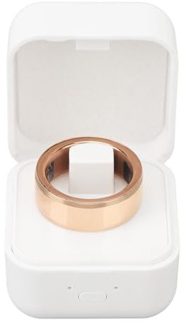 Smart Ring, Roségold-Gesundheits-Tracker, Multifunktionale Körpertemperatur, Schlaf-Tracker, Schrittzähler, IPX8 Wasserdichter Fitness-Ring mit Ladegerätetui (22)