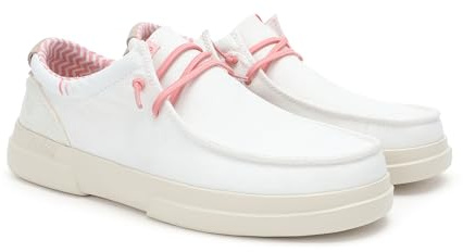 PITAS | SIRMIONE | Mocasines de Mujer | Náuticos Casual | Zapatillas de Tela | Zapatos sin Cordones | Deportivas Casuales | Calzado de Walkinpitas | Blanco 36