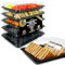 Sandwich Platter Trays with Lids - 6 Pack Reusable Catering Trays with Lids (34cm x 24cm x 7.5cm) - Party Food Tray for Tea Time Snacks, Sandwiches, Cake, Treats, Sushi and Meal Prep