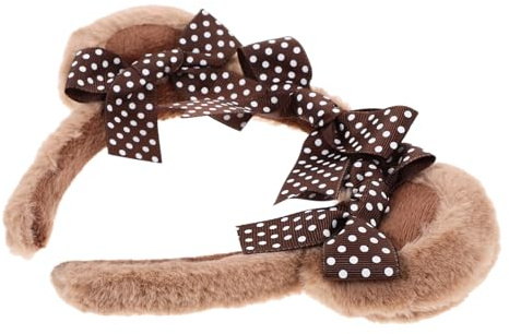 GALPADA Diadema Ligeros de Oso para Marrón de Lazo Orejas de Felpa Niña y Usar Accesorios Cabello Fáciles Adecuado Fiestas y Disfraces Temáticos