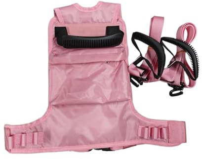 Imbracatura da sci per bambini con corda da traino, cintura per allenamento snowboard per bambini, accessori di sicurezza per sport invernali, rosa