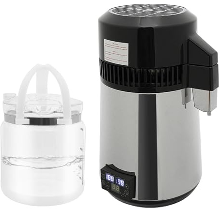 Osmosiersystem, dricksvatten, 4 l, högeffektiv vattenfilter, vattenstation med en touch-startfunktion, LED, destillerad vattenberedningsmaskin, avtagbar, 1,1 l/H, rent vatten, maskin