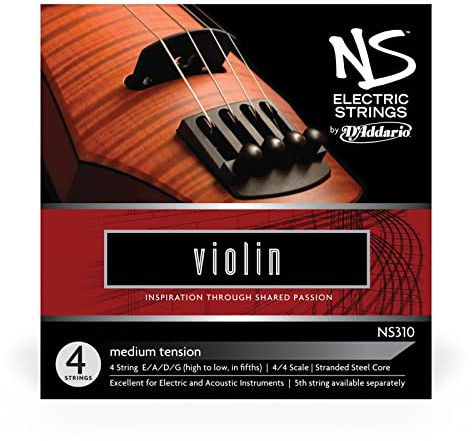 D'Addario NS310 NS Electric Violin Strings, Medium