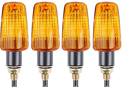 SFONIA 4pcs Motorrad Blinker Licht 12V Blinkerleuchten Motorrad Blinker Licht Wasserdicht Universal Scooter Quad Cruiser Off Road