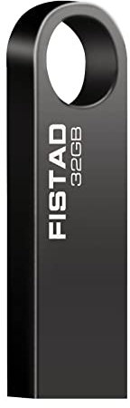 USB Stick 32GB Wasserdicht Speicherstick Mini Tragbar Memory Stick Metall USB 2.0 Flash Laufwerk für PC, Laptop, Tablet (Grau)