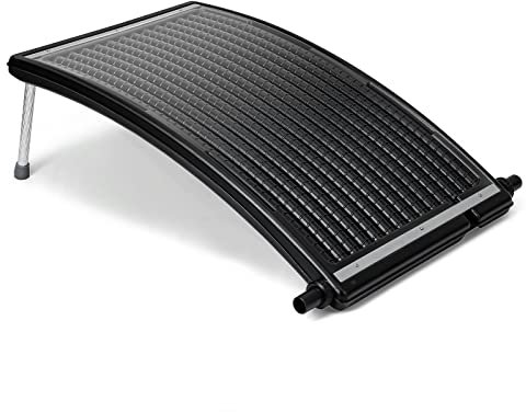 Randaco Poolheizung Sonnenkollektor Schwarz 110 x 69 x 14 cm, Anschluss Ø 38 mm, Solarheizung Pool Heizungen Solaranlage für Warmwasser Gartendusche Pool