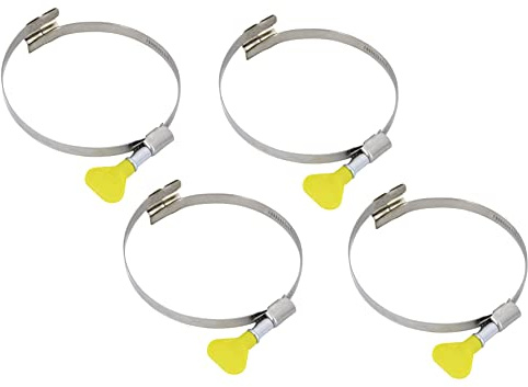 DUST COMMANDER KBHC100L - Collier de Serrage Spécial Tuyau Spiralé | Lot de 4 | 100mm | Sens anti-horaire | Gauche | Acier Inoxydable