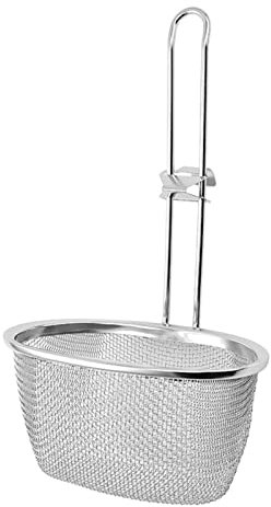 Saterkali Hot Pot Colino Skimmer Hook Design Cucina in Acciaio Inox Hot Frittura Scolapasta per Sala da Pranzo Argento