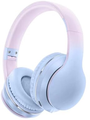 Usoun Bluetooth Headphones Over-Ear,Kids Wireless Bluetooth Headphones with Mic,Foldable Wireless/Wired Stereo Headset,TF Card,Kids Headphones for Boys Girls Travel School Cellphone Tablet PC (Blue)