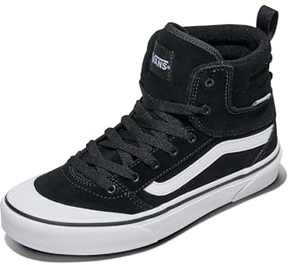 Vans Women's Ashwood Hi Decon Shoe - High Top Fashion Sneakers, Casual Footwear. Suede/Canvas Black/White. 7.5
