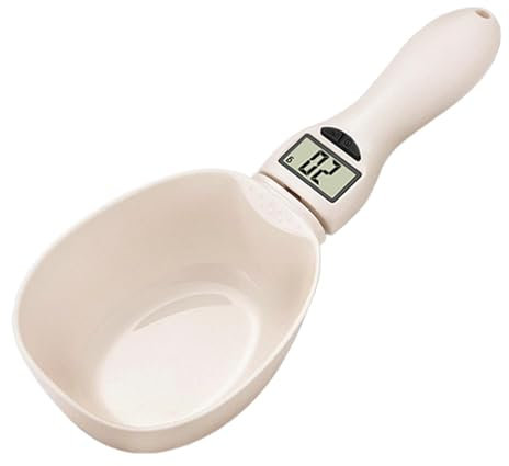 Cucchiaio dosatore digitale, bilancia per misurino per alimenti | Bilancia dosatrice con display LCD - Strumento di pesatura portatile per alimenti per animali domestici, zucchero, sale