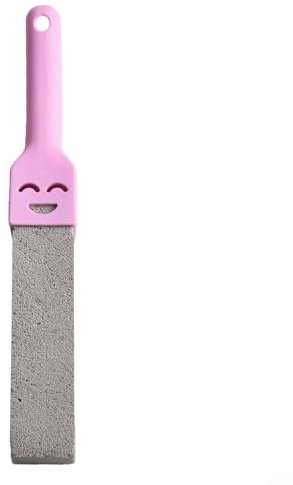 Detergente per WC in pietra pomice con manico, per rimuovere la ruggine naturale, per lavello, vasca da bagno, piastrelle, strumento per la pulizia delle macchie, viola e giallo, rosa (viola)