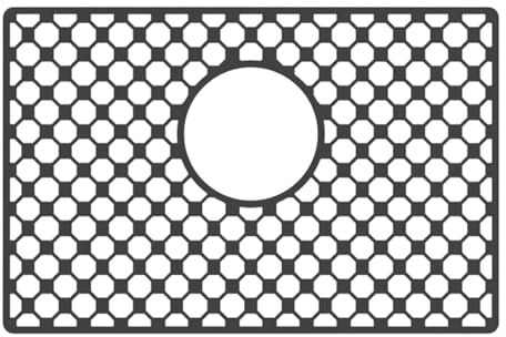 Dickly Tapete de Silicona para Fregadero de Cocina, Protector de Fregadero fácil de Limpiar, para Fondo de, Acero Inoxidable, 45 x 30 cm, Negro