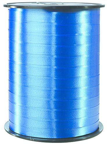 Clairefontaine 601713C Spule Geschenkband glatt (500 m x 7 mm, ideal für Bastelprojekte und Geschenke) 1 Stück blau