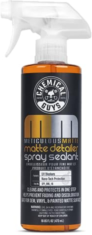 Chemical Guys Meticulous Matte Finish Detailer and Spray Sealant – Quick Detailer Spray for Satin and Matte Surfaces – Safe for Vinyl Wraps on Cars, Trucks & SUVs, 16 oz