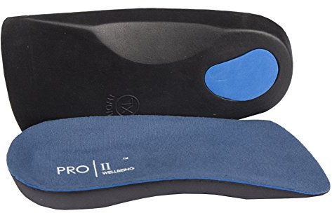 3/4 Orthotic Insole Support Helps Weak and Fallen Arches also Plantar fasciitis, Blue, 9-10.5 L