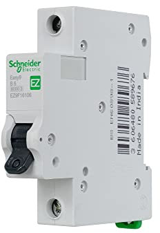 Schneider Electric Easy9 - MCB Miniature Circuit Breaker, 1 Pole, Type B, 6kA Breaking Capacity, 6A, 230V, EZ9F16106
