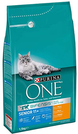 One Chat Senior 11+ Riche en Poulet et Céréales Intégrales 1,5 kg - 1500 g