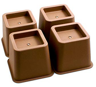 Design61 Möbelerhöher Betterhöhung Möbelerhöhung Tischerhöher Elefantenfuß Bed Riser Höhe ca. 10 cm 4St für Füße bis 68x68 mm
