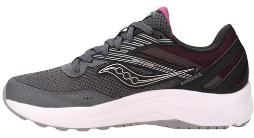 Saucony Women's Cohesion 15 Running Shoe, Shadow/Razzle, 10