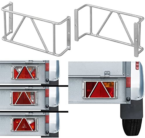 Preiswert&Gut 2X Schutzgitter für Rückleuchten – Robustes Lampenschutzgitter aus Stahl für den Anhänger mit den Maßen 270 x 132 x 68 mm - Sicherer Schutz für Rückleuchte