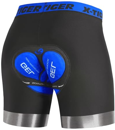 X-TIGER Culotte Ciclismo Hombre 5D Gel Acolchado Ropa Interior de Bicicleta MTB Pantalon Ciclismo Hombre