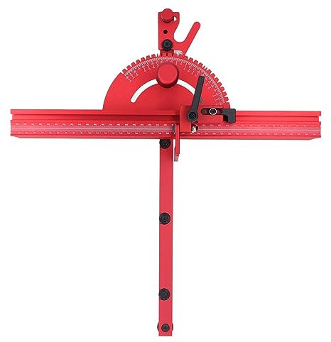 ZAWELIYO Tischsägen-Gehrungslehrensystem, Präziser Zaun aus Aluminiumlegierung mit Endanschlag, Gehrungssägen-Zubehör, Geeignet für 30 Mm oder 45 Mm T-Schiene