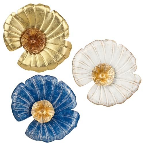 Set di 3 sculture da parete Boho in oro rotonde in metallo, decorazione da parete, ornamenti da parete in metallo, immagini 3D in metallo, arte moderna per casa, soggiorno, sala da pranzo, camera da