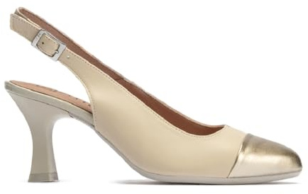 PITILLOS - Zapato Destalonado Puntera Piel - 10523 para: Mujer Color: Oro Talla: 37
