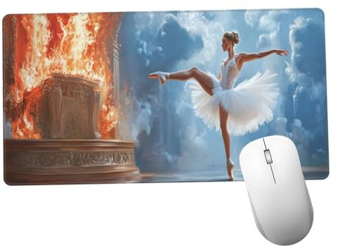 Azul Alfombrilla Ratón 1400x600x3mm Alfombrilla Raton XXL Grande con Base de Goma Antideslizante, Lavable, Accesorios Gaming Ballet, Ordenador Gamer Regalos, Mouse Pad Gaming Mejora La Velocida Y1398