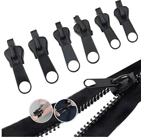 12 pcs reisverschluss-zipper ersatz,zipper für reißverschluss,pull reparatur schieber,ersatzteile helper metall,reißverschlüsse fix,fixer reißverschluss-vorrichtungswerkzeug,replacement abnehmbare