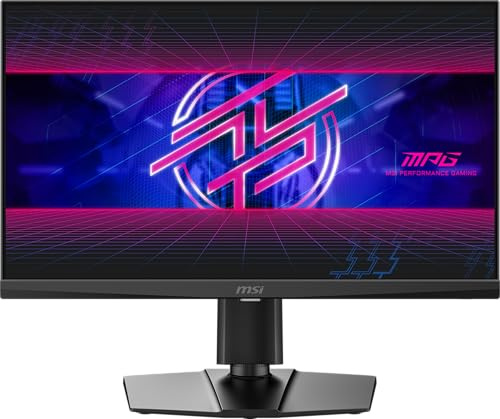 MSI MPG 242R X60N Gaming-Monitor, 61 cm (24 Zoll), FHD, 1920 x 1080 TN, schnell, 600 Hz, 0,1 ms, DisplayHDR 400, AMD FreeSync, Neigung, höhenverstellbar, VESA-Halterung, Schwarz