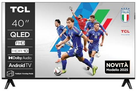 40S59K - TV 40 Pollici, Smart TV, Full HD, QLED, DVB-T2, H.264, H.265, Classe energetica F