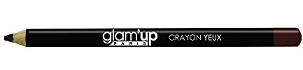 Glam'Up Paris - Crayon Yeux - Eyeliner - Longue Durée - Texture Onctueuse - Couleur Intense - Haute Précision -Facile à Appliquer - N°02 - Marron Foncé