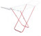 rg-vertrieb Flügelwäschetrockner Rot: Stabile Stahl-Konstruktion, 18m Trockenlänge, für zu Hause, Balkon & Freien, 184cm x 50cm x 102cm (LxBxH), 102cm x 50cm x 4cm (HxBxS) geschlossen